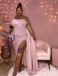 Image 1 of Pink Sequin Gown, was $100+ - SEE DESCRIPTION