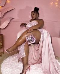 Image 3 of Pink Sequin Gown, was $100+ - SEE DESCRIPTION