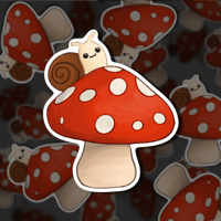 Image 3 of Mushroom Pals Sticker Set | Snail, Frog & Gnome Stickers