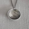 Cupped Sterling Silver Feather Necklace