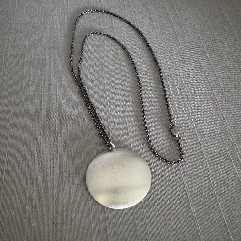 Cupped Sterling Silver Feather Necklace Image 3