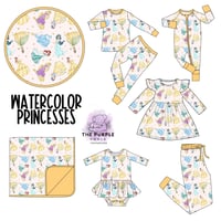 Watercolor Princesses Zippy/Two Piece Set