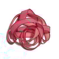 Image 5 of 1PC. PAPER HEARTS 42" hand dyed wrist wrap bracelet silk ribbon by COLOR KISSED SILK