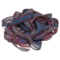 Image 2 of 1PC. OBSESSION 42" hand dyed wrist wrap bracelet silk ribbon by COLOR KISSED SILK