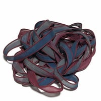 Image 4 of 1PC. OBSESSION 42" hand dyed wrist wrap bracelet silk ribbon by COLOR KISSED SILK
