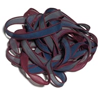 Image 6 of 1PC. OBSESSION 42" hand dyed wrist wrap bracelet silk ribbon by COLOR KISSED SILK