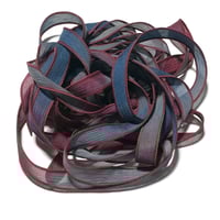 Image 7 of 1PC. OBSESSION 42" hand dyed wrist wrap bracelet silk ribbon by COLOR KISSED SILK