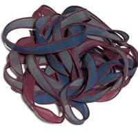 Image 1 of 1PC. OBSESSION 42" hand dyed wrist wrap bracelet silk ribbon by COLOR KISSED SILK