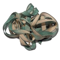 Image 4 of 1PC. SAND & SAGE 42" hand dyed wrist wrap bracelet silk ribbon by COLOR KISSED SILK