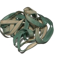 Image 5 of 1PC. SAND & SAGE 42" hand dyed wrist wrap bracelet silk ribbon by COLOR KISSED SILK