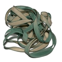 Image 6 of 1PC. SAND & SAGE 42" hand dyed wrist wrap bracelet silk ribbon by COLOR KISSED SILK