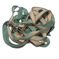 Image 7 of 1PC. SAND & SAGE 42" hand dyed wrist wrap bracelet silk ribbon by COLOR KISSED SILK