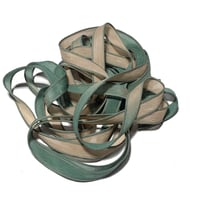 Image 8 of 1PC. SAND & SAGE 42" hand dyed wrist wrap bracelet silk ribbon by COLOR KISSED SILK
