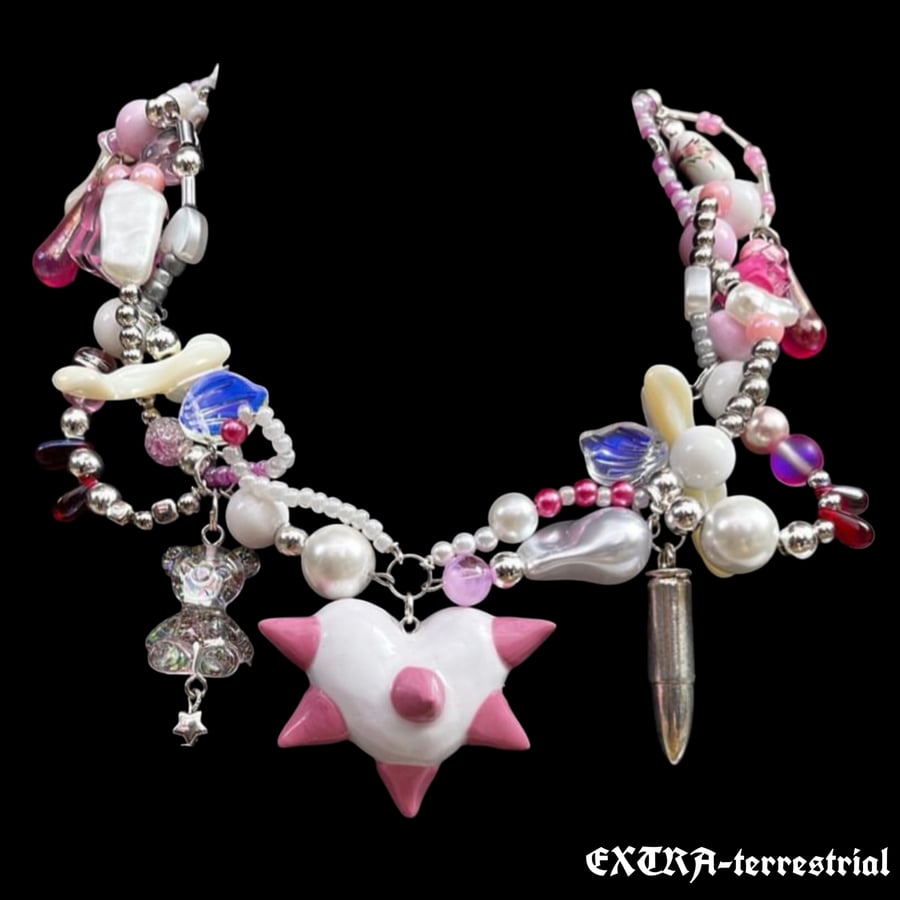 Image of Spiked Heart Necklace