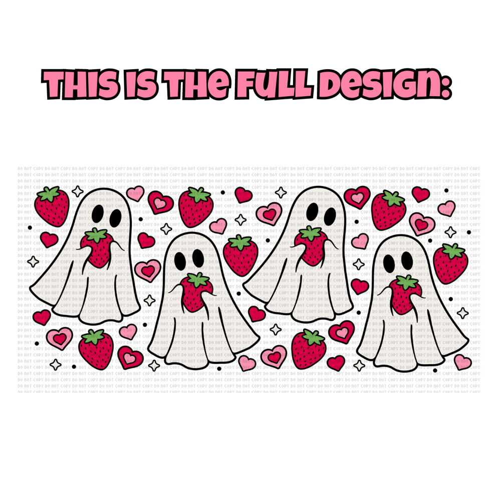 Image of Strawberry Ghosts 17oz Glass Mug👻🍓