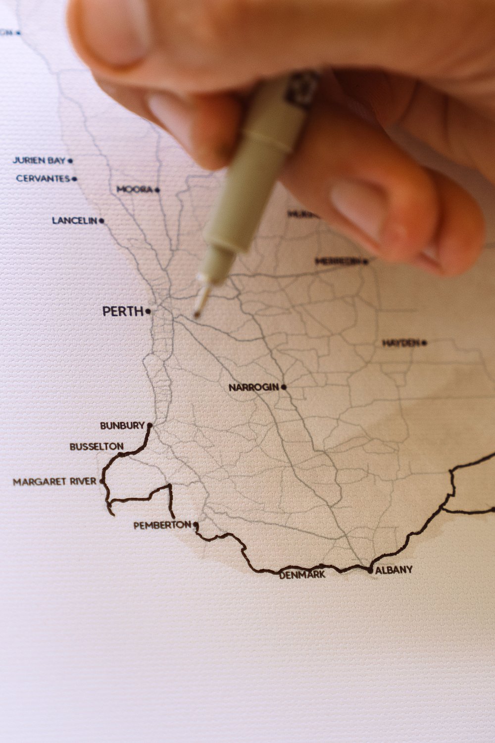 Image of Lapmap - Rolled Canvas Map of Australia