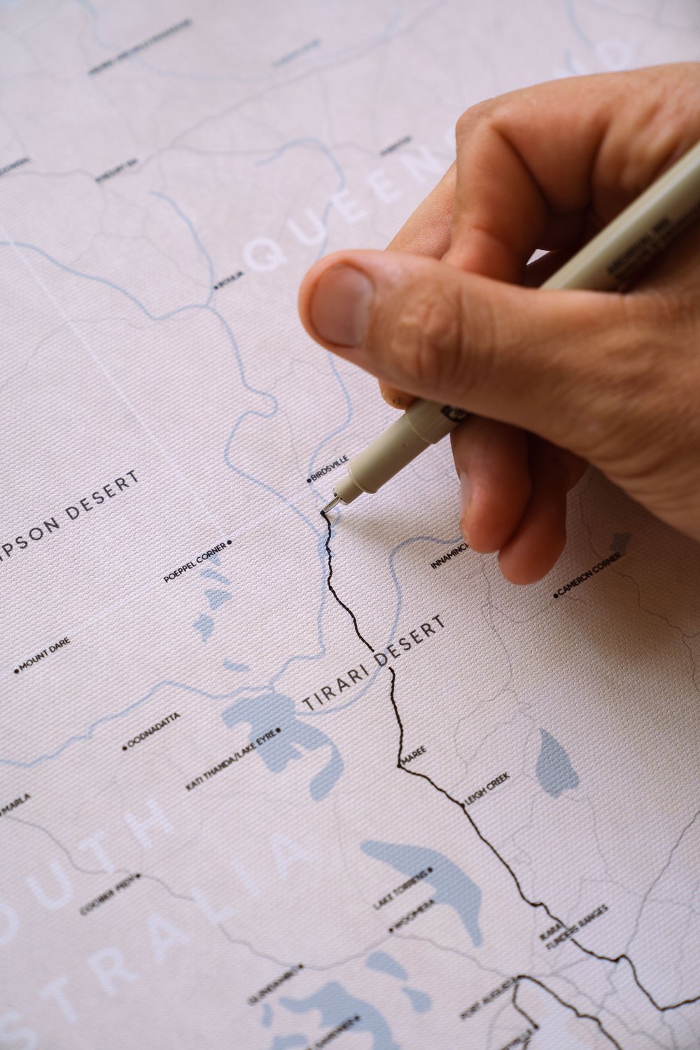 Image of Lapmap - Rolled Canvas Map of Australia