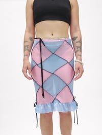 Image 2 of xs/s *checker diamond midi* - bby pink & bby blue