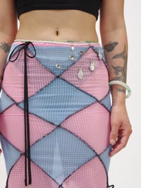 Image 4 of xs/s *checker diamond midi* - bby pink & bby blue