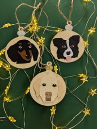 Image 1 of Papercut dog bauble 