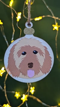 Image 2 of Papercut dog bauble 