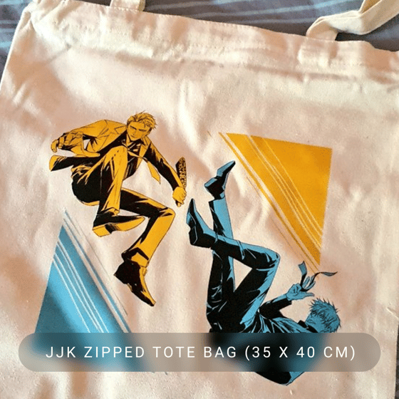 Image of JJK Zipped Tote bag (Nanami & Gojo)