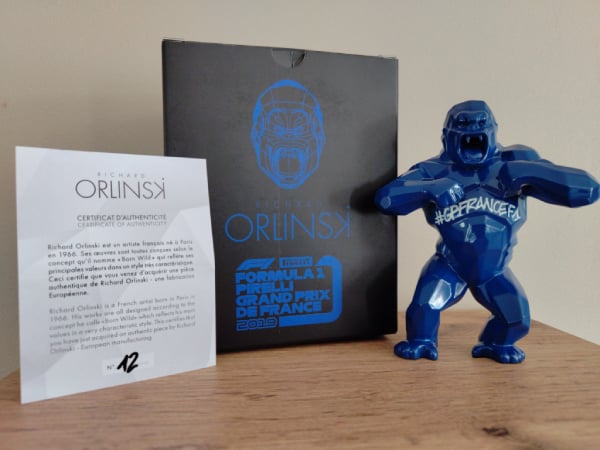 Richard Orlinski Kong Bleu Edition Exclusive Grand Prix Formule 1 de France 2019 Numéroté 12/20