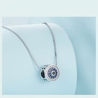 Image 1 of Evil Eye Necklace ( real 925 Sterling Silver)
