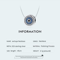 Image 3 of Evil Eye Necklace ( real 925 Sterling Silver)
