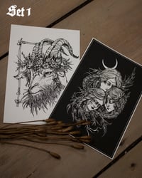 Image 1 of set of TWO MINI PRINTS - various