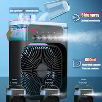 Portable 3 In 1 Fan AIr Conditioner Household Small Air Cooler LED Night Lights Humidifier Air Adjus