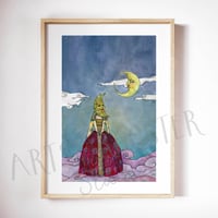 Image 1 of Moon Mask, Fine Art Giclée Archival Print