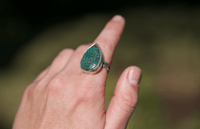 Image 1 of Hubei Turquoise Teardrop ring (size 7.25)