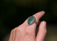 Image 2 of Hubei Turquoise Teardrop ring (size 7.25)