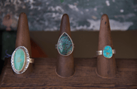 Image 3 of Hubei Turquoise Teardrop ring (size 7.25)
