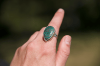 Image 4 of Hubei Turquoise Teardrop ring (size 7.25)