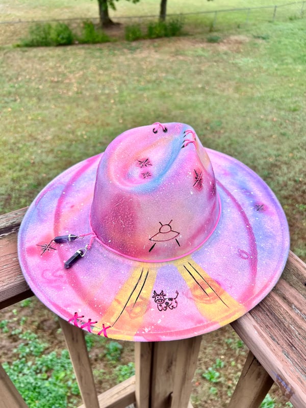 Image of Cow Abduction Galaxy Hats