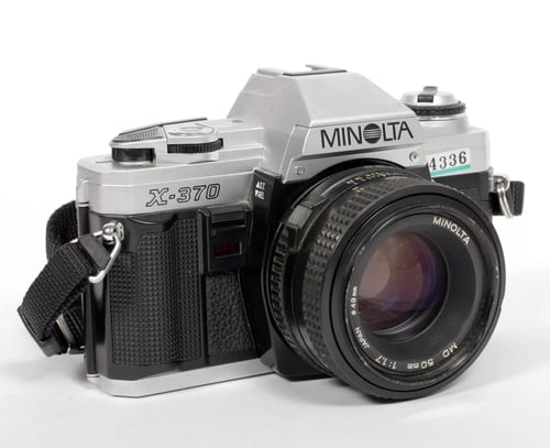 Image of Minolta X-370 35mm SLR Film Camera + MD 50mm F1.7 lens #4336