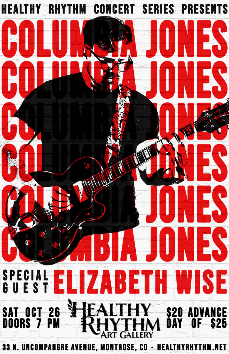 Image of HRMS Presents "COLUMBIA JONES + Special Guest ELIZABETH WISE :: LIVE AT HEALTHY RHYTHM"