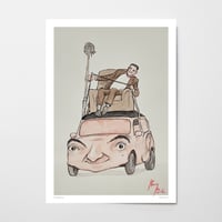 Mr Bean Car signed print