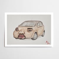 Kanye West Toyota Aygo signed print