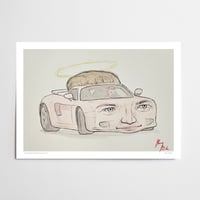 Paul Walker Porsche Carrera GT signed print