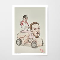 Harry Kane Scooter with Thomas Tuchel signed print