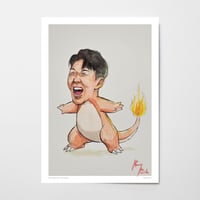 Son Heung-min Charmander signed print