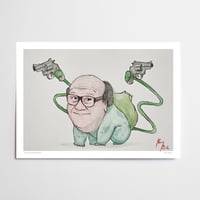 Danny DeVito Bulbasaur signed print