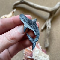 Image 1 of Tiger Shark Wooden Pin Badge