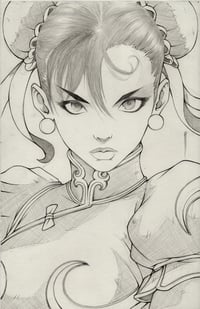 MS. CHUN LI PENCIL ORIGINAL ART SIGNED