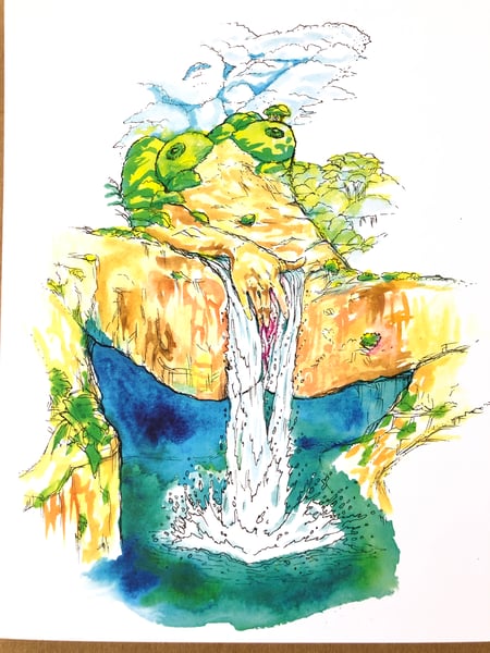 Image of Waterfall Laserprint 