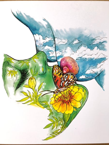 Image of Butterfly Kiss Laserprint 