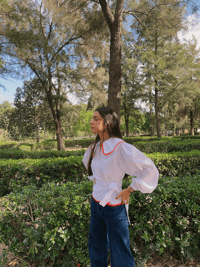 Image 5 of Blusa blanca lazada (Bajo pedido)